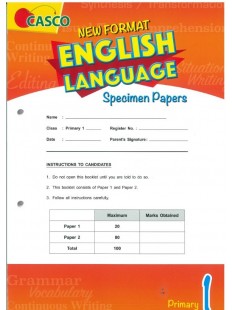 New Format English Language Specimen Paper Primary 1(Pack)